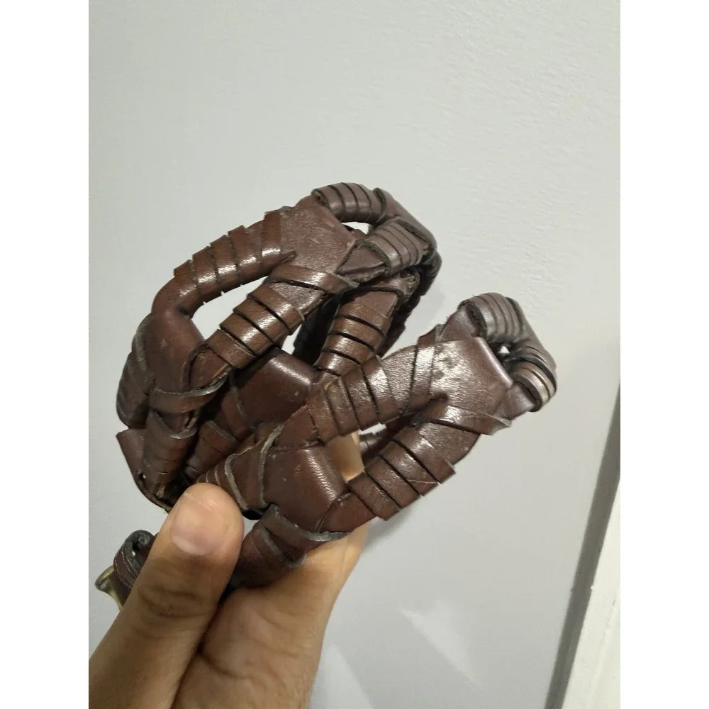 Beautiful Spanish Leather Braided Boho Western Belt Sz 32 ‎ 37.5